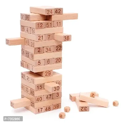 Big Size Gaming Classic Jenga, Hardwood Blocks, Stacking Tower Game For Kids Ages 6 and Up, 1 or More Players-thumb3