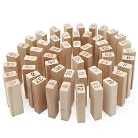 Big Size Gaming Jenga Tube Pack Hardwood Blocks Stacking Tower Game for Kids Ages 6 and Up, 1 or More Players-thumb1