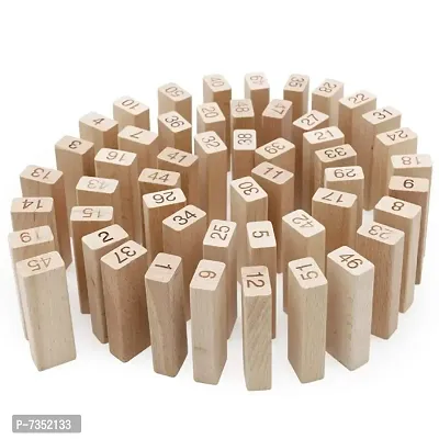 Big Size Gaming Jenga Tube Pack Hardwood Blocks Stacking Tower Game for Kids Ages 6 and Up, 1 or More Players-thumb2