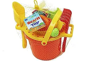 Beach Toys Set for Kids, Indian Made 6 Pcs Plastic Bucket, Animal, Mould , Beach Shovel Spade Tool Kit, Beach Art Learning Toys, Outdoor Kids Sand Toys for Kids ,Best Birthday Gift -Multicolor-thumb3