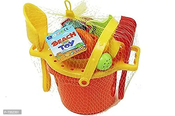 Beach Toys Set for Kids, Indian Made 6 Pcs Plastic Bucket, Animal, Mould , Beach Shovel Spade Tool Kit, Beach Art Learning Toys, Outdoor Kids Sand Toys for Kids ,Best Birthday Gift -Multicolor-thumb4