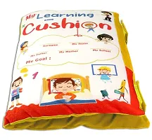 Yellow Color Kids Educational Velvet Learning Baby Pillow Cushion Soft Book Toys for Up to 1 Year Kids Boys and Girls Gold-thumb2