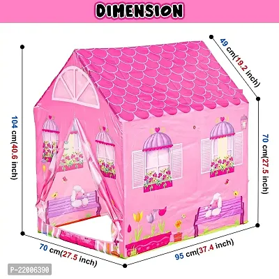 This play tent resembles a small home where kids would love to spend hours role-playing happily all by themselves or with their friends.  It is quite easy to set up and features One doors, giving much-thumb0