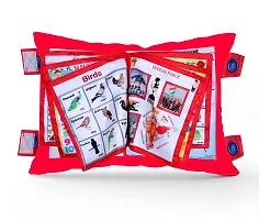 Learning Cushion Pillow Book for Kids | Includes English and Hindi Numbers, Animal Names Red Color-thumb4