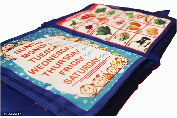 Kids Educational Velvet Learning Baby Pillow Cushion Soft Book Toys for Kids Boys and Girls size: 13*22 Inch 12 things to learn language: English, Hindi, Gujrati | Learning Pillow Graceful Baby Pillow-thumb5