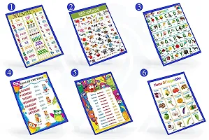 Kid's Learning Cotton Pillow Cum Book with English and Hindi Alphabets, Numbers, Animals Names Learning for Kids Velvet Cushion Book, Multicolor-thumb1