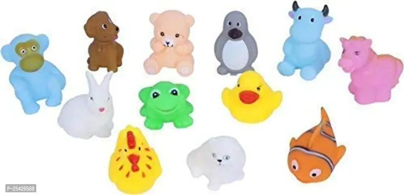 Colourful Chu Chu Squeeze Toy for New Born Baby and Kids (Mixed Toy. Pack of 12 Pics)