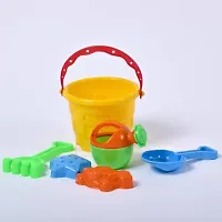 Beach Toy Set, Multicolored Beach Bucket Cum Gardening Activity Set with Hand Tools and Accessories, Summers Fun Activity hellip;-thumb1