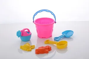 Beach Sand Toys Castle Play Set with Fish, Crab Moulds for Kids  Toddlers, Useful for Gardening  Outdoor Tool Kit-thumb1