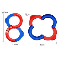 8 Shape Balancing Track Toy Creative Track with 2 Bouncing Balls Indoor Games for Kids (Multicolor)-thumb3