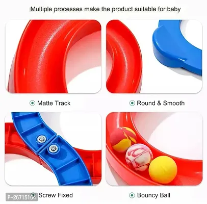 8 Shape Balancing Track Toy Creative Track with 2 Bouncing Balls Indoor Games for Kids (Multicolor)