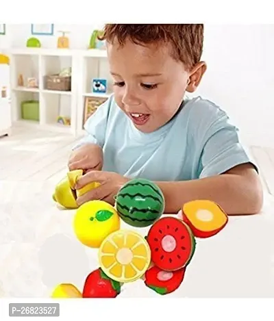 Realistic sliceable Fruits and Vegetables Cutting Play Kitchen Set Toy with Various Fruits,Vegetables,Knives and Cutting Boards for Kids.- Multicolor-thumb3