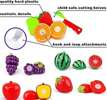 Sliceable Cutting Fruit Vegetable Toys with Chopping Board  Knife Play Set for Kids-thumb2