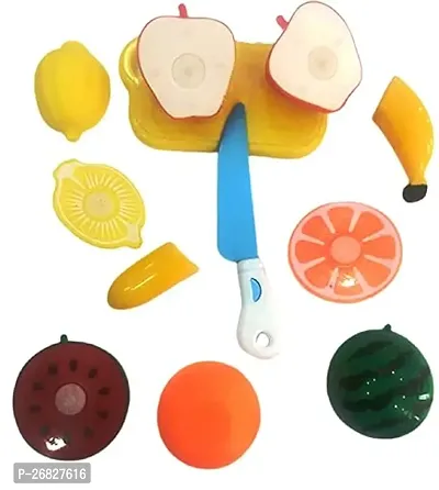 Realistic Sliceable Fruits and Vegetables Cutting Play Toy Set (Multicolour)
