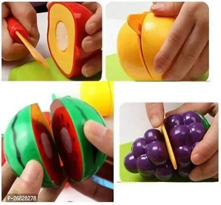 Cutting Fruit Vegetable Play Food Kitchen Toys with Chopping Board and Knife Pretend Play Educational Toy for Toddler Children Birthday Gift-thumb2