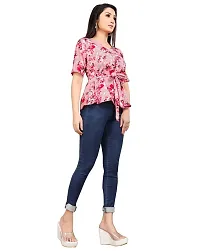 TERI BERI Women's Cotton Floral Print Tunic Top (S, Pink.)-thumb2