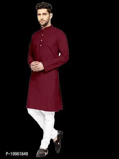 Stylish Fancy Cotton Solid Kurtas For Men