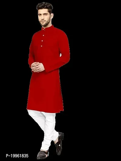 Stylish Fancy Cotton Solid Kurtas For Men