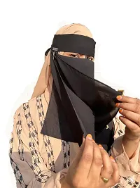 Classic Chiffon Solid Islamic Naqab for Women-thumb2