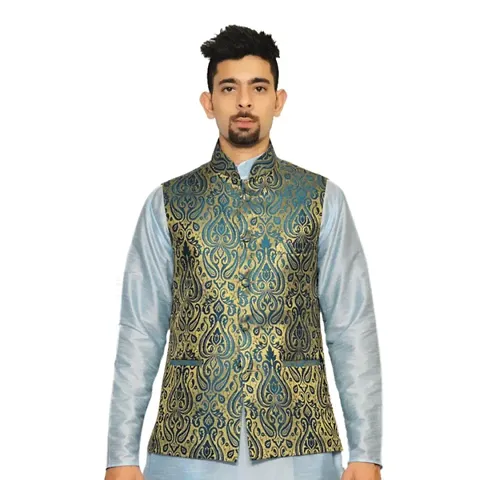 Traditional Silk Blend Ethnic Jacket