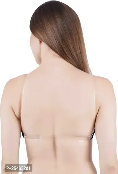 Cotton Non-Padded Backless Bridal toples daily use Transparent strap Bra-thumb0