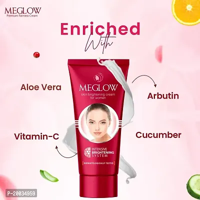 Meglow Skincare Combo Pack of 3-Aloevera Gel(2)125ml Each with Aloevera and Cucumber Extracts|Fairness cream for Women (50g) Enriched with Vitamin E|Paraben Free,for Nourishing  soothing-thumb5