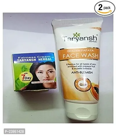 Taryansh Herbal Fairness Cream with Papaya Face Wash Night Cream 100 gm-thumb0