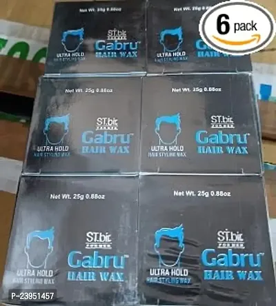 St. Bir Gabru Hair Styling Wax - Ultra Hold Effect, (25 g) pack of 6