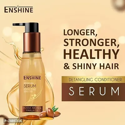 Enshine Detangling Non Sticky Hair Serum For Women And Men (110Ml) Serum For Dry And Frizzy Hair Helps To Reduces Hair Breakage Make Hair Soft Shiny Straight