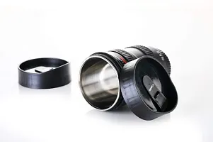 Plastic Stainless Steel Insulated Camera Lens Shape Serving Coffee Flask Mug with LID-thumb1