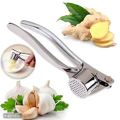 Garlic Crusher Presser Garlic Press Multi-Function Manual Portable Garlic Crusher Ginger Mincer Garlic Presser Curved Garlic Grinding Slicer-thumb0