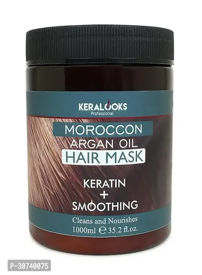 Moroccon Argan Hair Mask For Smoothing Plus Keratin For All Types Hair 1000Ml