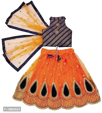 AVANI FEB KIDS READYMADE LEHENGA CHOLI (10-11 Years, orange)