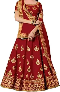 AVANI FEB SEMISTITCHED LEHENGA CHOLI 4-15 (9-10 Years, Maroon)-thumb1