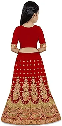 Red Silk Embroidered Lehenga Cholis-thumb1