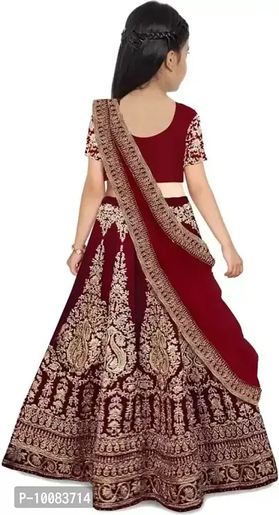 AVANI FEB KIDS LEHENGA CHOLI 4-15 (13-14 Years, Maroon)-thumb2