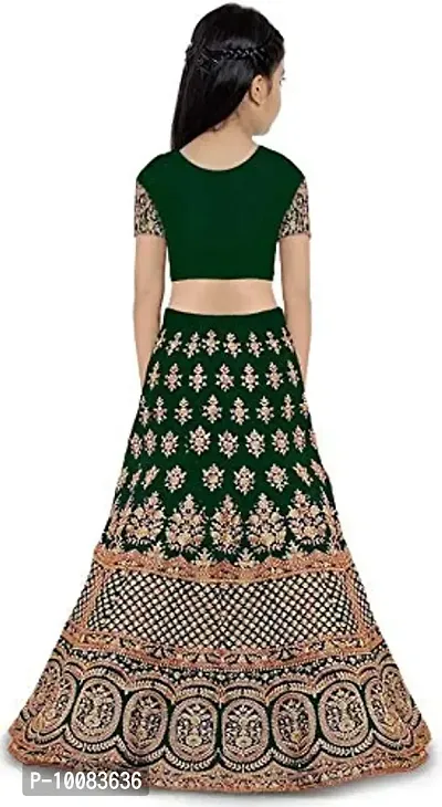 AVANI FEB KIDS SEMI STITCHED LEHENGA CHOLI (14-15 Years, Green)-thumb2