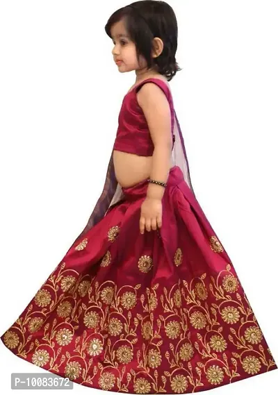 AVANI FEB KIDS READYMADE LEHENGA CHOLI (3-4 Years, Purple)-thumb3