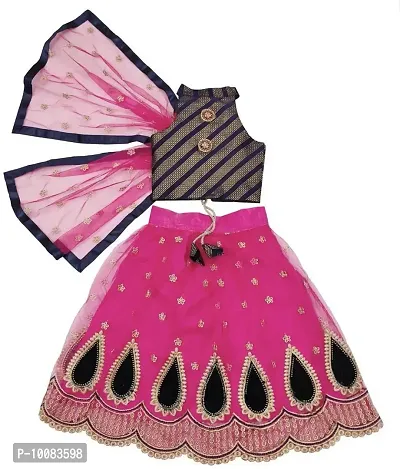 AVANI FEB KIDS READYMADE LEHENGA CHOLI (12-13 Years, dark pink)