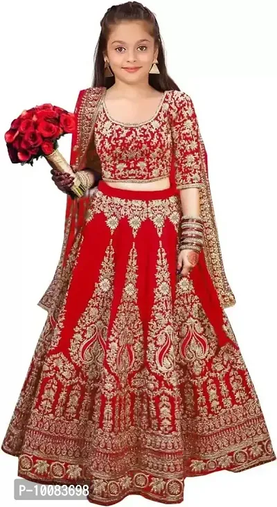 AVANI FEB KIDS LEHENGA CHOLI 4-15 (7-8 Years, Red)-thumb0