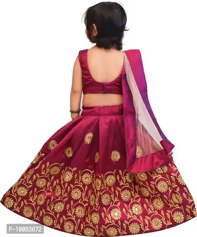 AVANI FEB KIDS READYMADE LEHENGA CHOLI (3-4 Years, Purple)-thumb2