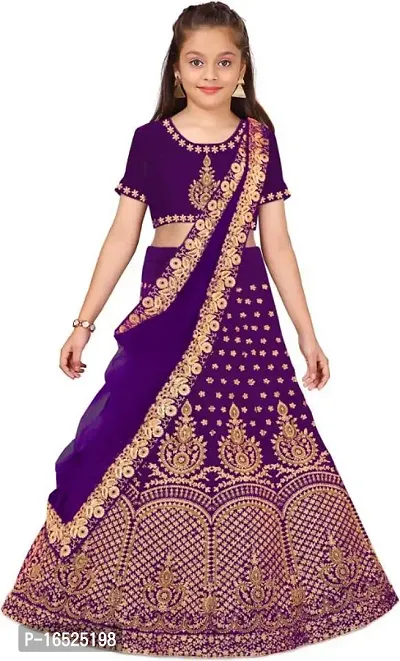 Kids Lehenga Choli Dupatta Set-thumb0