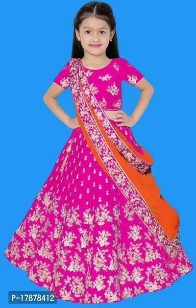 Kids Lehenga Choli Dupatta Set-thumb0