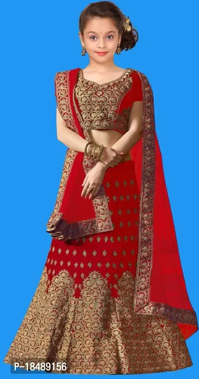 Kids Lehenga Choli Dupatta Set-thumb0