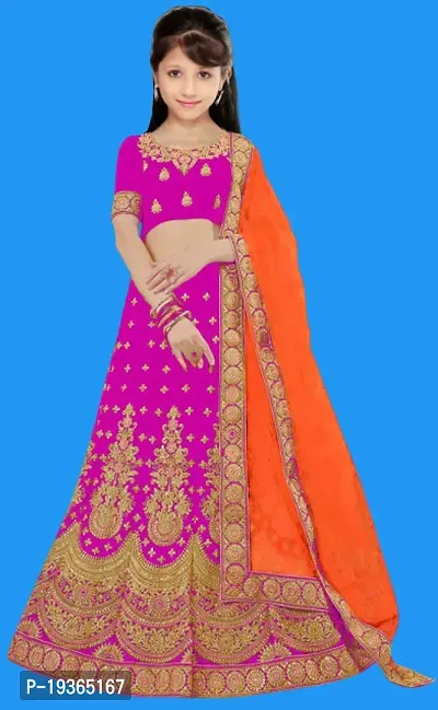 Kids Lehenga Choli Dupatta Set-thumb0