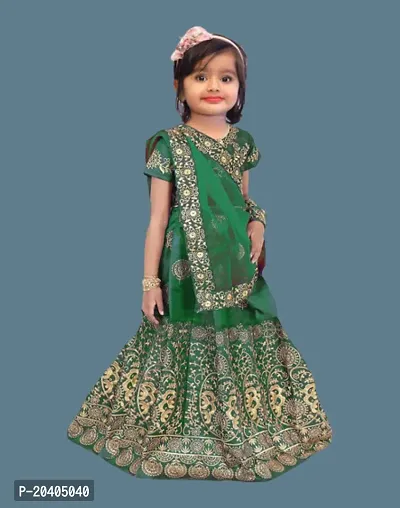 Kids Lehenga Choli Dupatta Set-thumb0