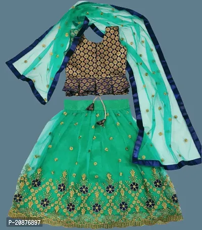 Kids Lehenga Choli Dupatta Set-thumb0