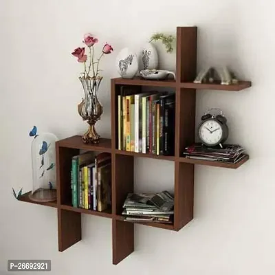 Stylish Wooden Wall Shelf Attractive Wall Shelves Floating Wall Mounted Beautiful Handcrafted Home Decor Brown