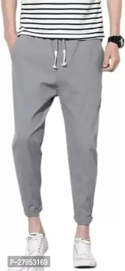BTMZnbsp; Men Solid Grey Track Pants-thumb0