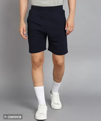 Stylish Black Polyester Solid Shorts For Men-thumb0